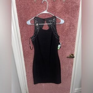 Guess Black Women's Dress with Silver Studs
